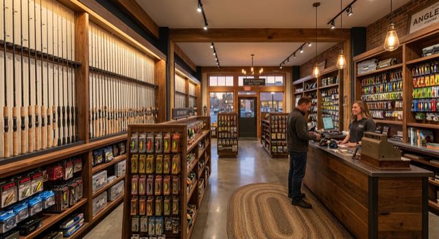 Nelson's Tackle shop interior